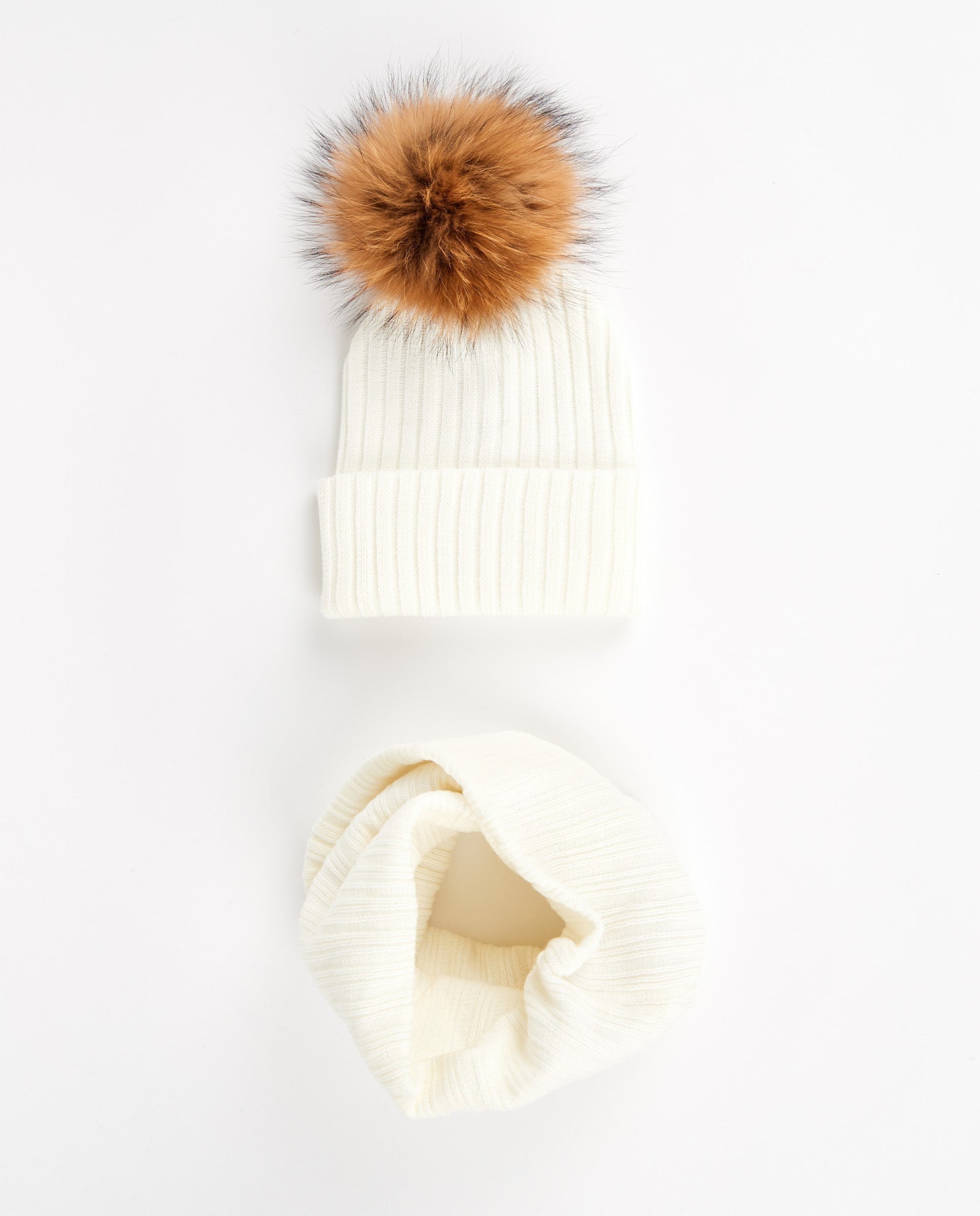 DUO Tuque Enfant et Foulard Doublé | Kid Beanie and Knit Scarf - Mpompon