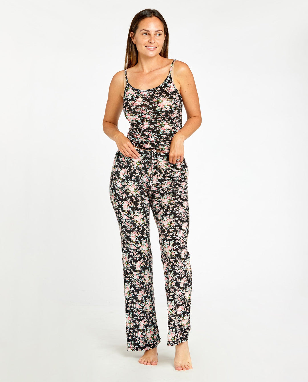 Cozy Maternity Set Floral Noir - Vegan