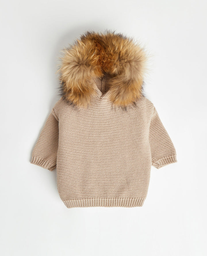 Haut Capuchon Enfant Tricot | Kid Knit Hoodie - Pominie