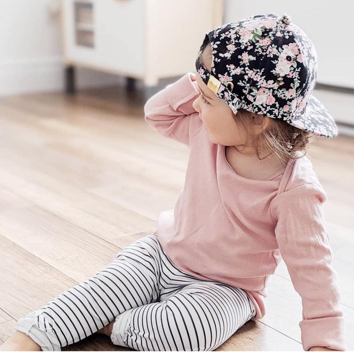 Casquette Enfant | Kid Cap FLORAL NOIR - Pominie