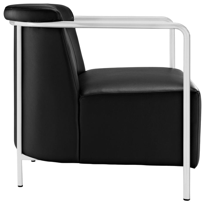 Ebb Upholstered Vinyl Lounge Chair