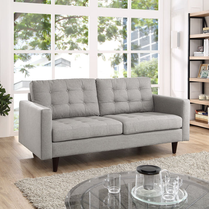 Empress Upholstered Fabric Loveseat