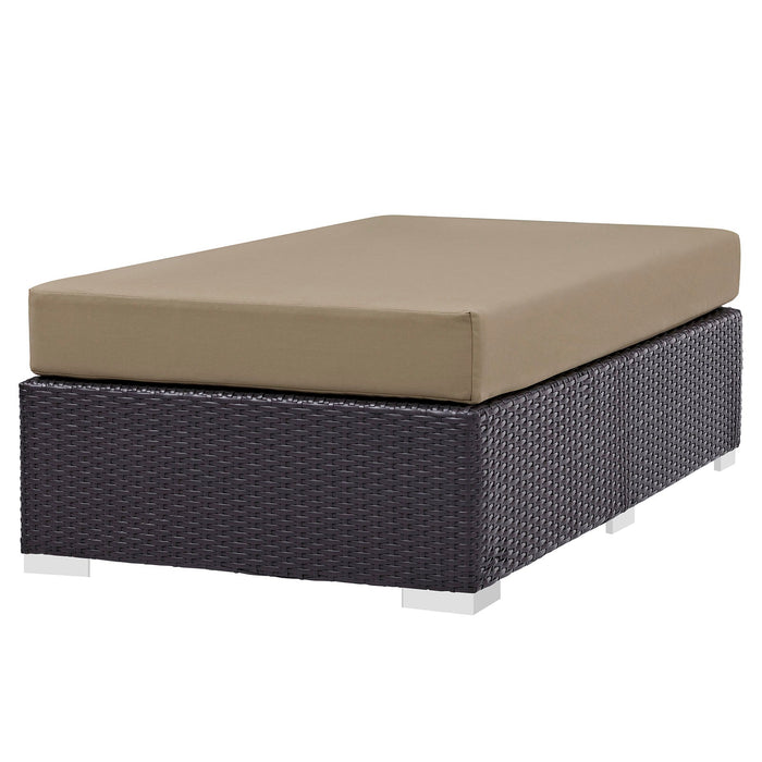 Convene Outdoor Patio Fabric Rectangle Ottoman