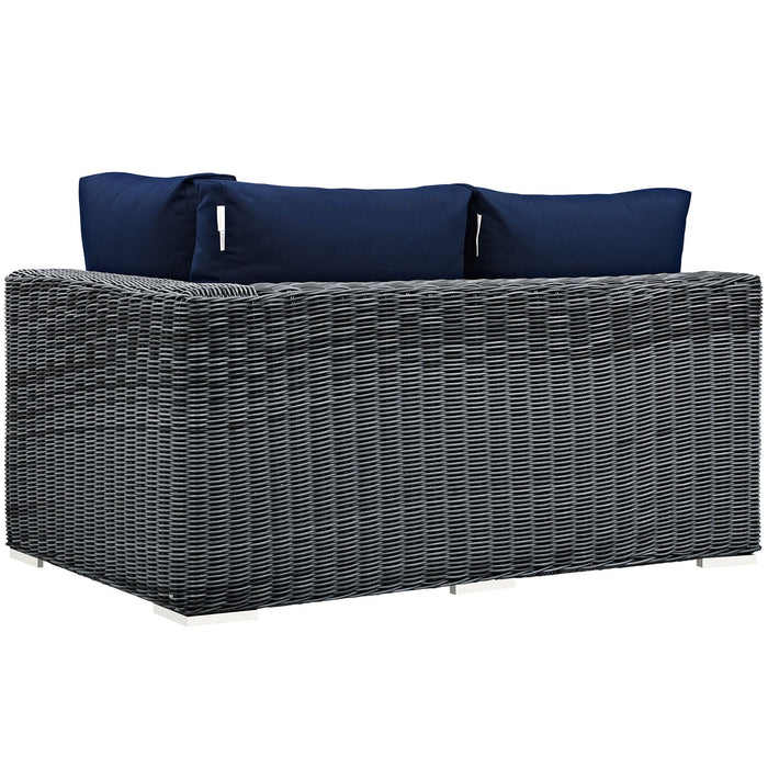 Summon Outdoor Patio Sunbrella® Right Arm Loveseat