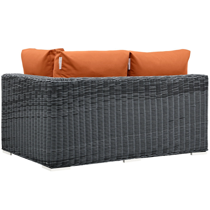 Summon Outdoor Patio Sunbrella® Right Arm Loveseat