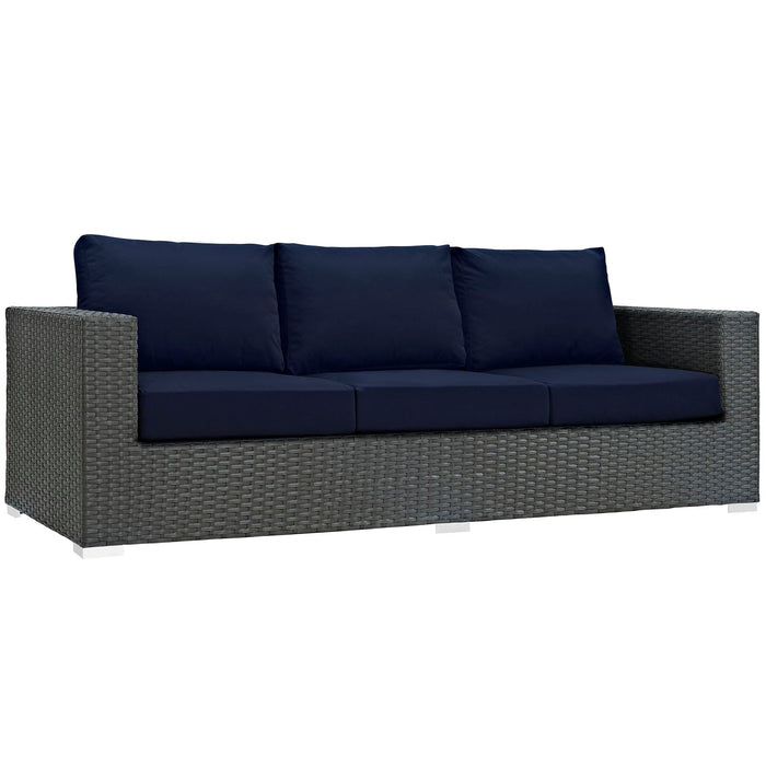 Sojourn 3 Piece Outdoor Patio Sunbrella® Sectional Set