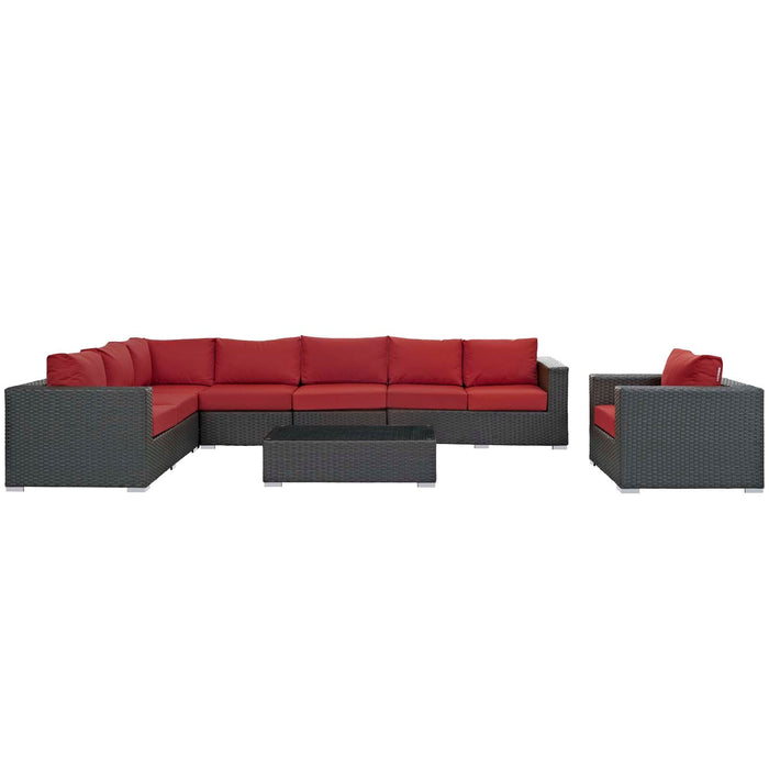 Sojourn 7 Piece Outdoor Patio Sunbrella® Sectional Set