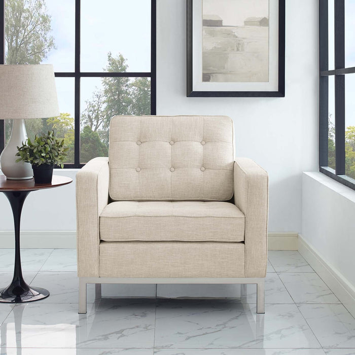 Loft Upholstered Fabric Armchair