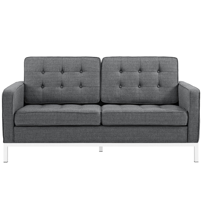 Loft Upholstered Fabric Loveseat