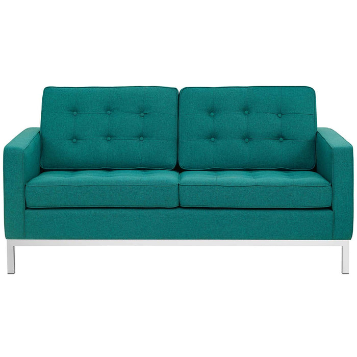 Loft Upholstered Fabric Loveseat