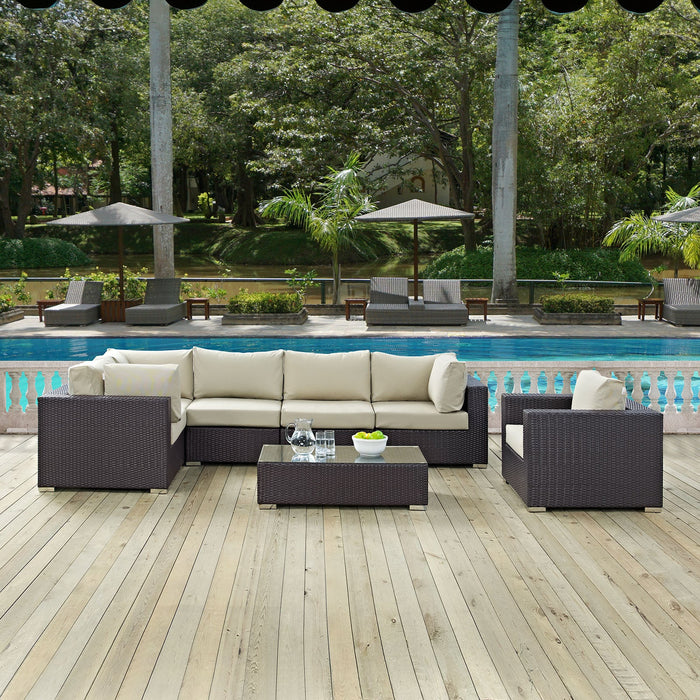 Convene 7 Piece Outdoor Patio Sectional Set