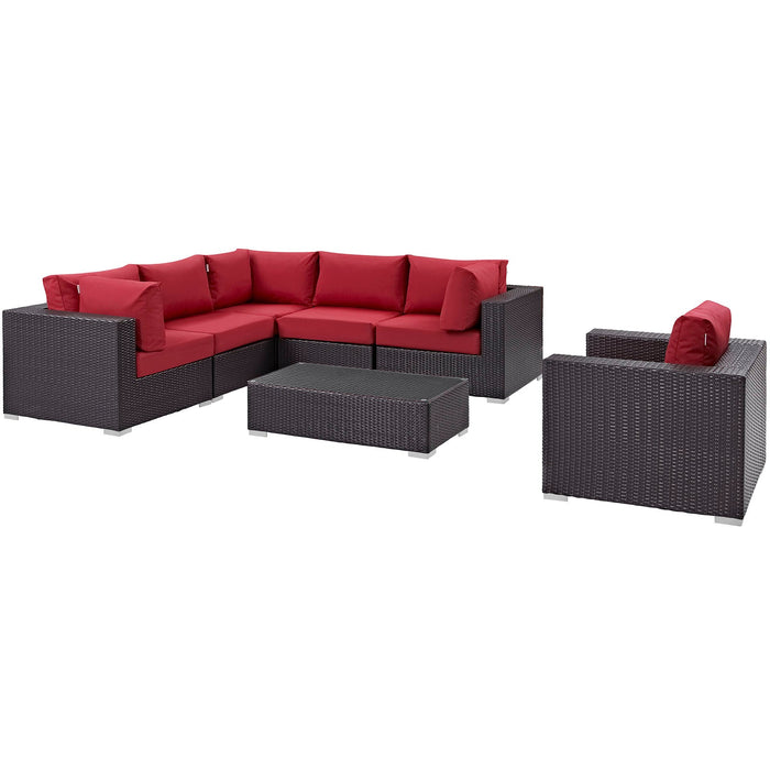 Convene 7 Piece Outdoor Patio Sectional Set