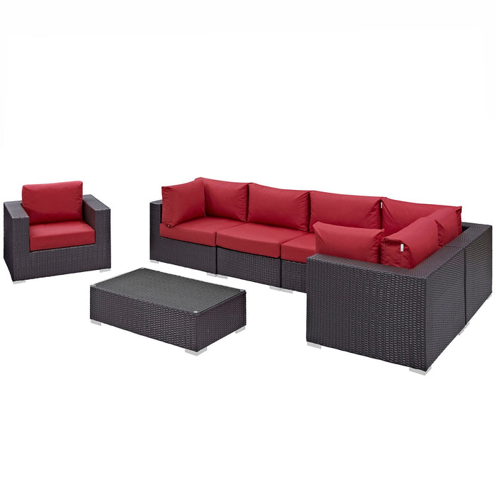 Convene 7 Piece Outdoor Patio Sectional Set