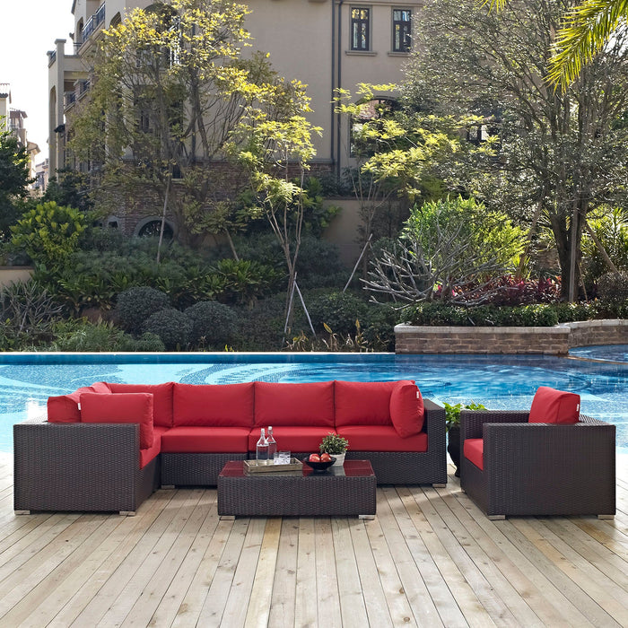 Convene 7 Piece Outdoor Patio Sectional Set