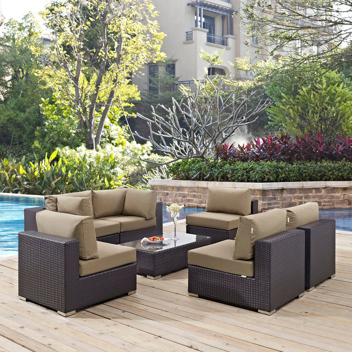 Convene 7 Piece Outdoor Patio Sectional Set