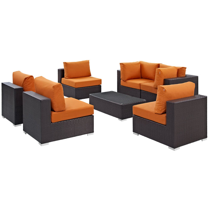 Convene 7 Piece Outdoor Patio Sectional Set