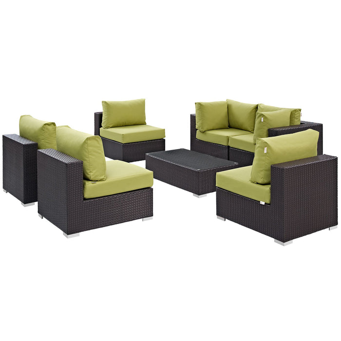 Convene 7 Piece Outdoor Patio Sectional Set