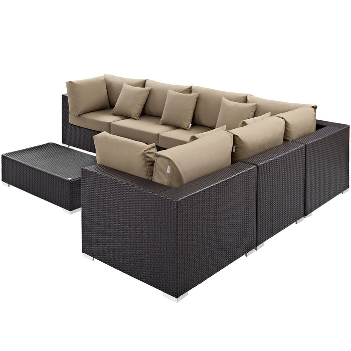 Convene 7 Piece Outdoor Patio Sectional Set