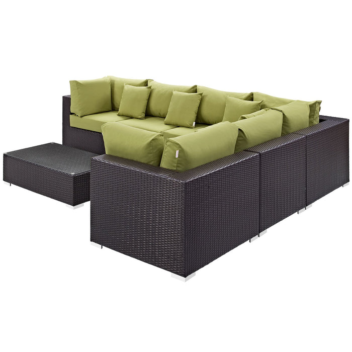 Convene 7 Piece Outdoor Patio Sectional Set