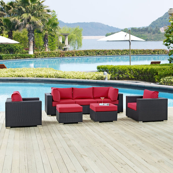 Convene 7 Piece Outdoor Patio Sectional Set