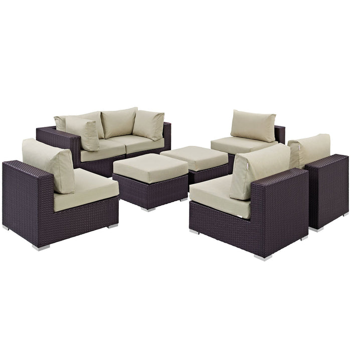 Convene 8 Piece Outdoor Patio Sectional Set