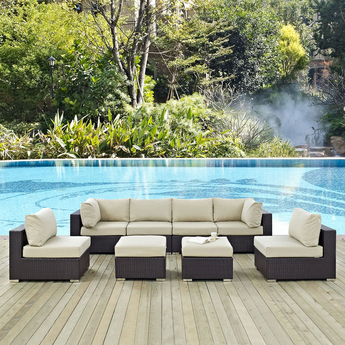 Convene 8 Piece Outdoor Patio Sectional Set