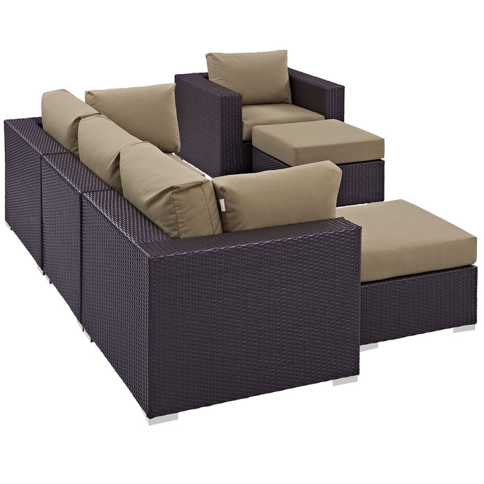 Convene 6 Piece Outdoor Patio Sectional Set