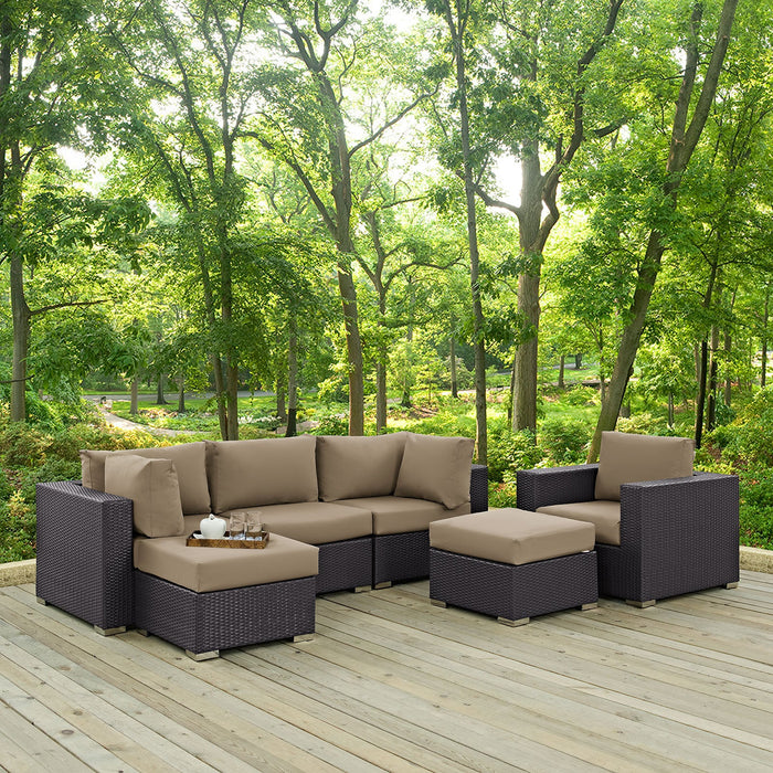 Convene 6 Piece Outdoor Patio Sectional Set