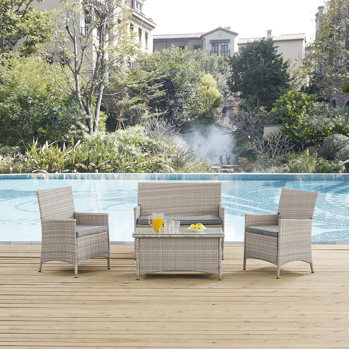 Bridge 4 Piece Outdoor Patio Patio Conversation Set