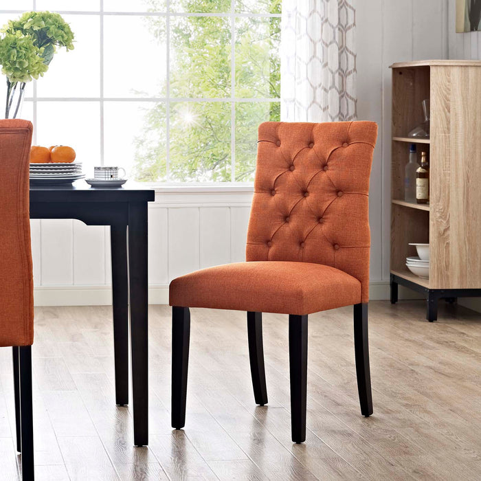 Duchess Button Tufted Fabric Dining Chair