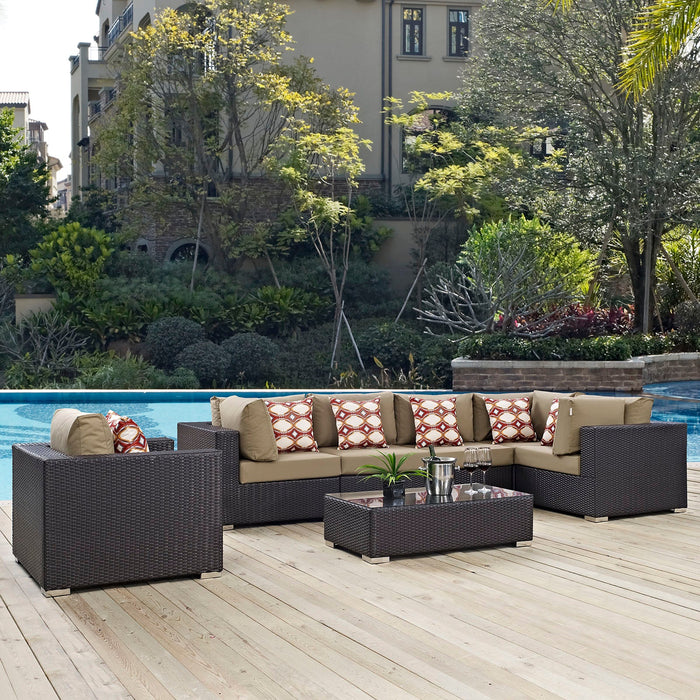 Convene 7 Piece Outdoor Patio Sectional Set