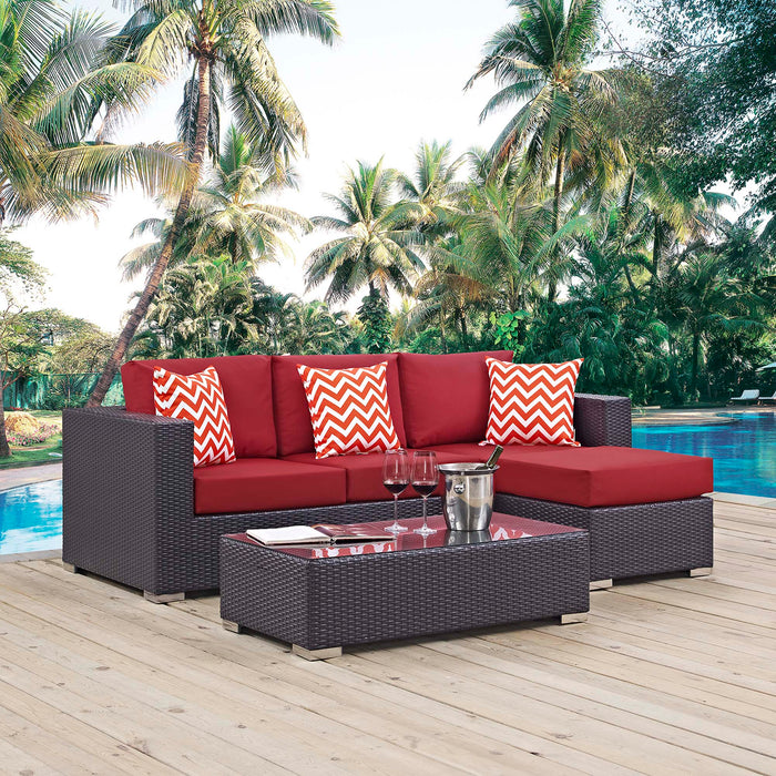 Convene 3 Piece Outdoor Patio Sofa Set