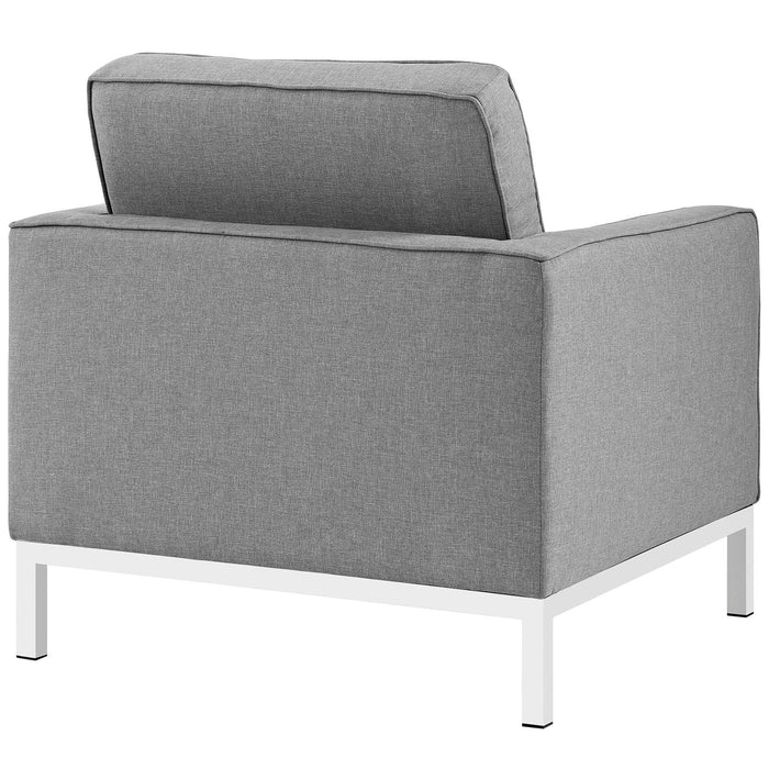 Loft Armchairs Upholstered Fabric Set of 2