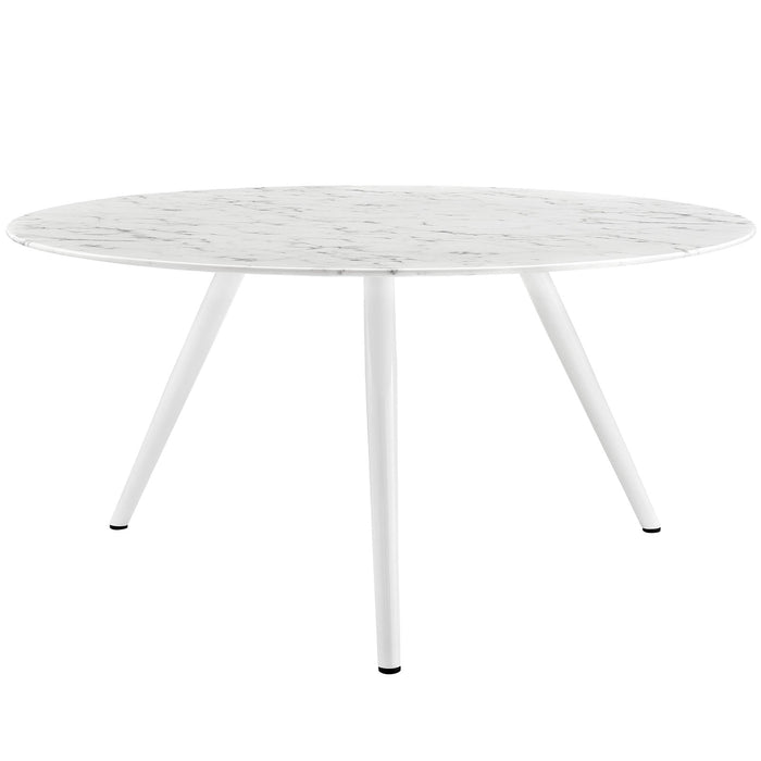 Lippa Round Artificial Marble Dining Table with Tripod Base