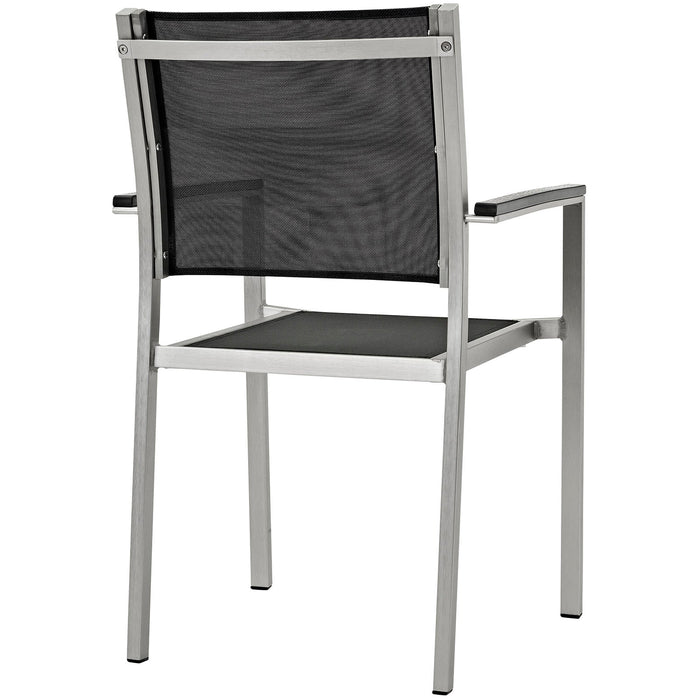 Shore Dining Chair Outdoor Patio Aluminum Set of 2