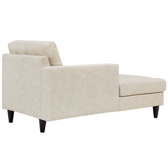 Empress Left-Arm Upholstered Fabric Chaise