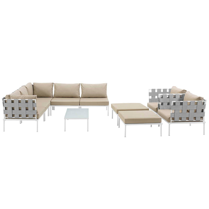 Harmony 10 Piece Outdoor Patio Aluminum Sectional Sofa Set