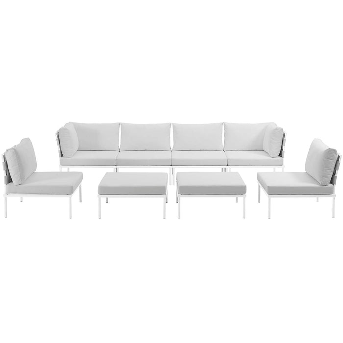 Harmony 8 Piece Outdoor Patio Aluminum Sectional Sofa Set