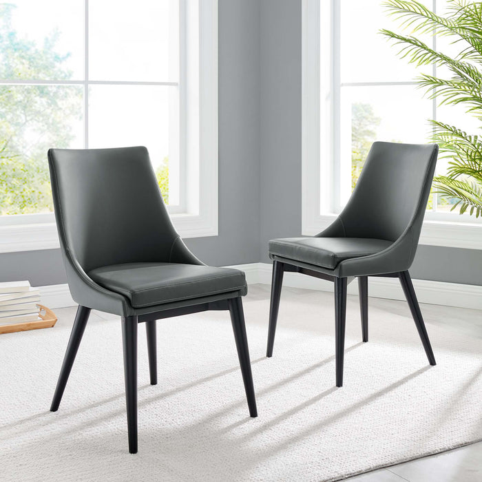 Viscount Dining Side Chair Vinyl Set of 2