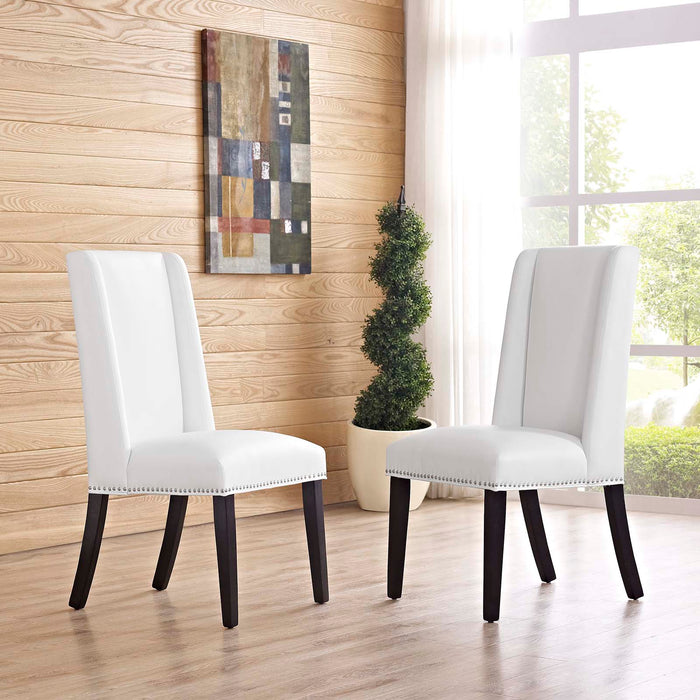 Baron Dining Chair Vinyl Set of 2