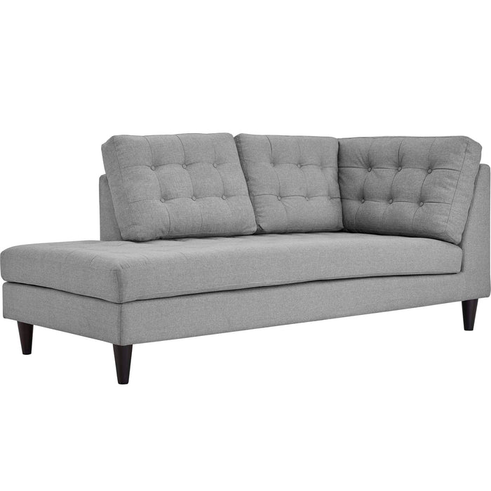 Empress 2 Piece Upholstered Fabric Left Facing Bumper Sectional