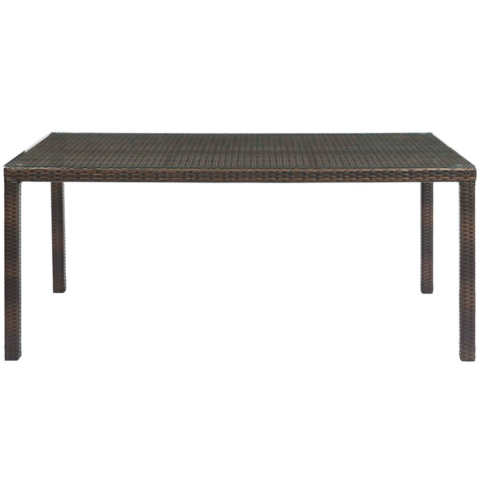 Conduit 70" Outdoor Patio Wicker Rattan Dining Table