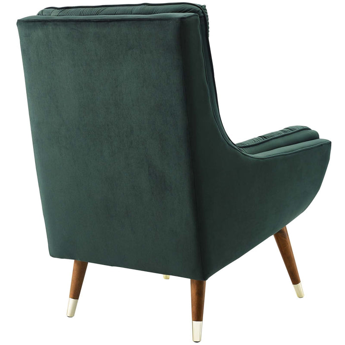 Suggest Button Tufted Performance Velvet Lounge Chair