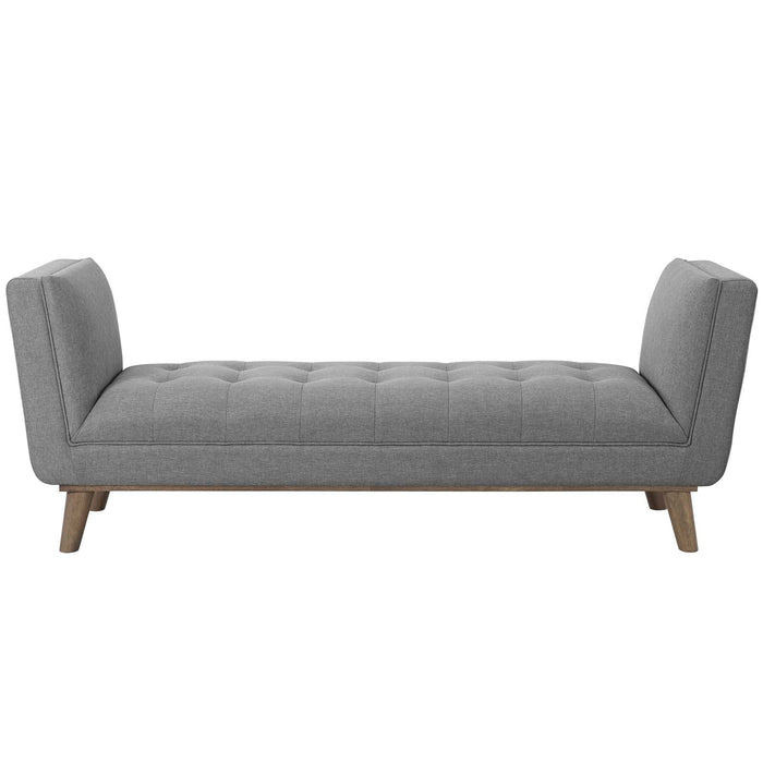 Haven Tufted Button Upholstered Fabric Accent Bench