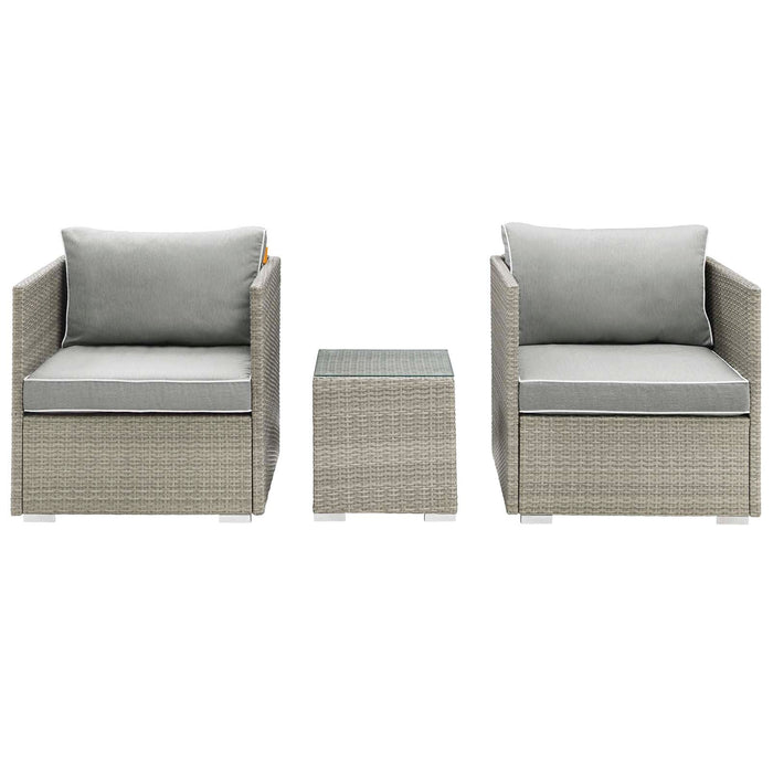 Repose 3 Piece Outdoor Patio Sectional Set