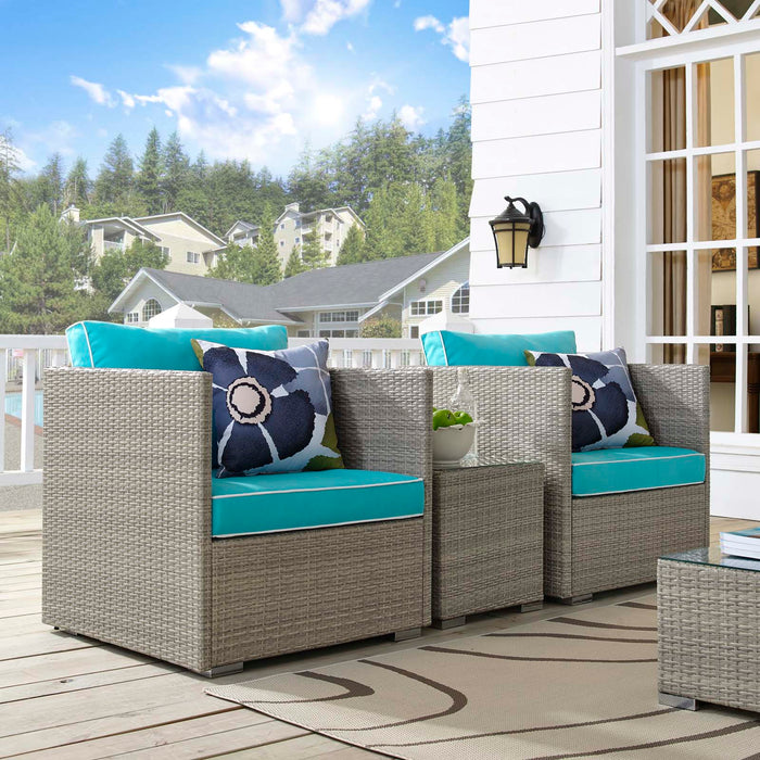 Repose 3 Piece Outdoor Patio Sectional Set