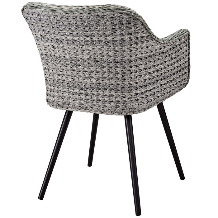 Endeavor Outdoor Patio Wicker Rattan Dining Armchair