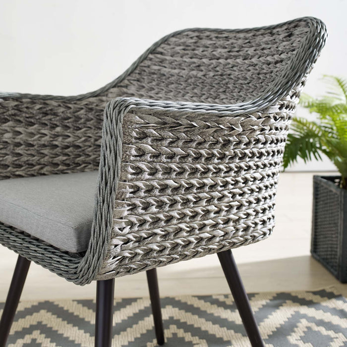 Endeavor Outdoor Patio Wicker Rattan Dining Armchair