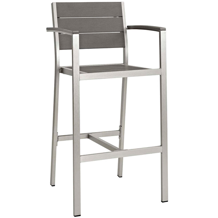 Shore 3 Piece Outdoor Patio Aluminum Pub Set