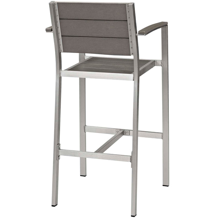 Shore 3 Piece Outdoor Patio Aluminum Pub Set